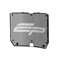 Evotech aluminum race radiator guard installed on Yamaha R9