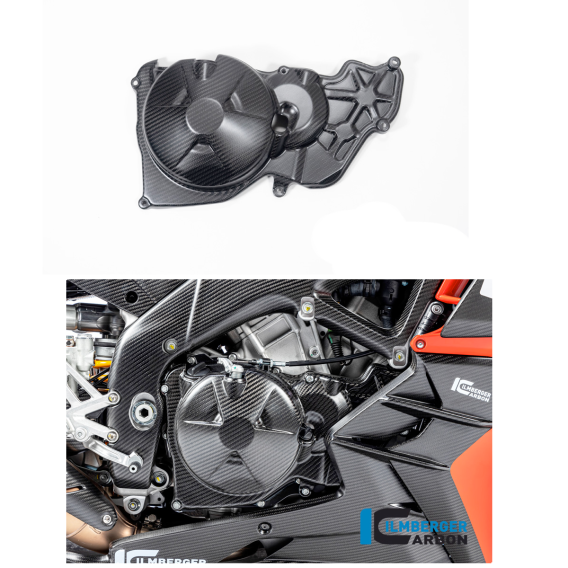 Aprilia RSV4 Tuono Carbon Fiber Clutch Cover by Ilmberger Carbon