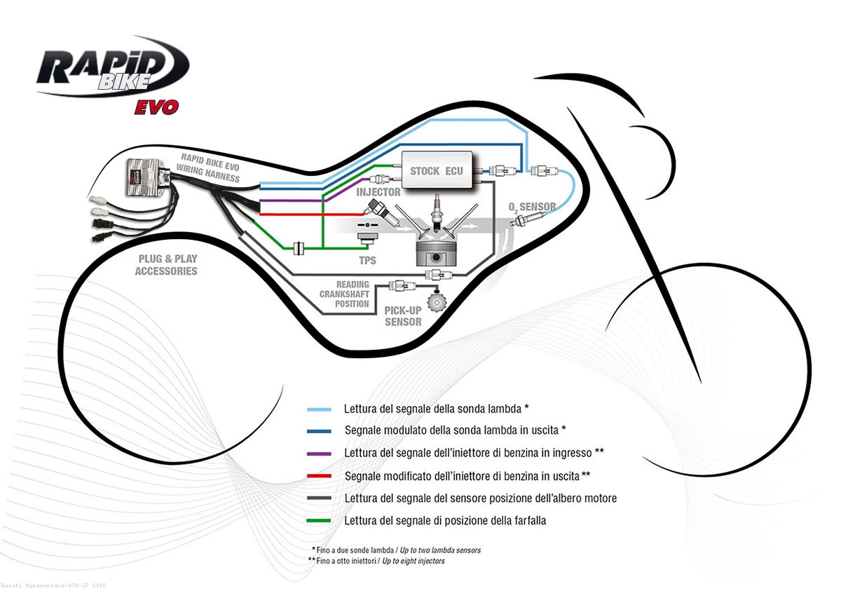 Additional Control Unit + Cables RAPID BIKE II Easy Ducati Hypermotard Evo  Sp