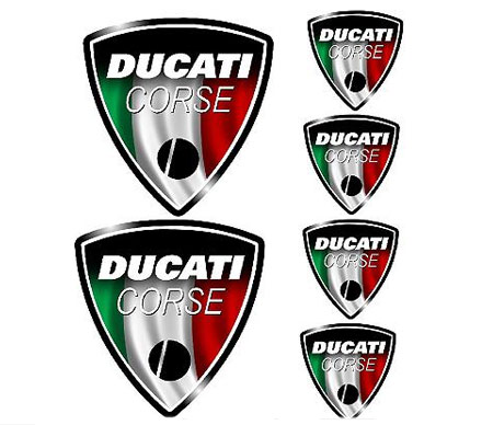 Ducati Corse Waving Italian Flag Decals