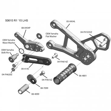 Complete rearsets kit by Woodcraft