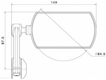 Lunar Bar End Mirror by Rizoma Universal