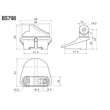 Rizoma Sport Mount Style Mirror Adapter BS798B