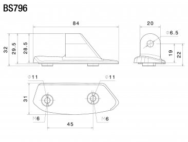 Rizoma Side Mount Style Mirror Adapter BS796B