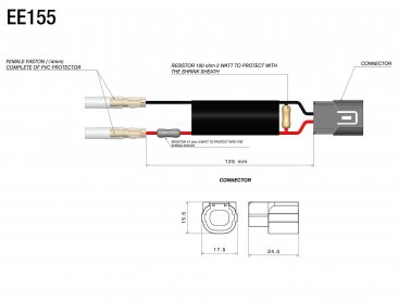 Turn Signal "No Cut" Cable Connector Kit by Rizoma