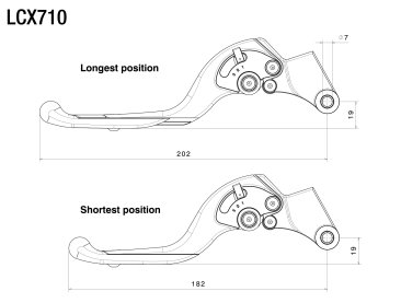 "ADJUSTABLE PLUS" Clutch Lever by Rizoma