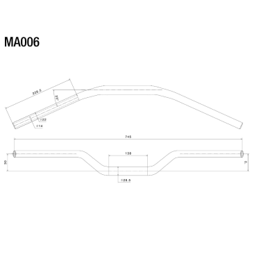 Rizoma Conical Tapered Handle Bars 29-22mm MA006