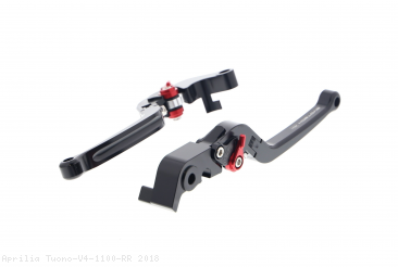 Standard Length Folding Brake And Clutch Lever Set by Evotech Aprilia / Tuono V4 1100 RR / 2018