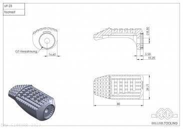 California Superbike School Peg Set by Gilles Tooling BMW / S1000RR / 2020