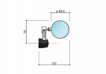 SPY-R 60 Bar End Mirror by Rizoma