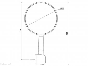 Spirit RS Bar End Mirror by Rizoma Universal