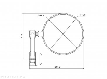 Rizoma SPY-ARM 94 Bar End Mirror Aprilia / RSV4 / 2013