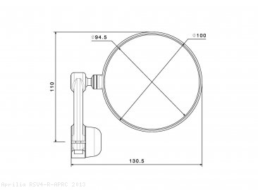 Rizoma SPY-ARM 94 Bar End Mirror Aprilia / RSV4 R APRC / 2013