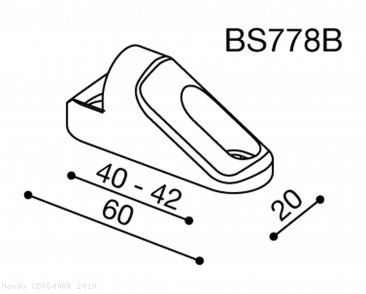 Rizoma Mirror Adapter BS778B Honda / CBR600RR / 2010