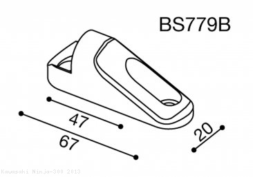 Rizoma Mirror Adapter BS779B Kawasaki / Ninja 300 / 2013