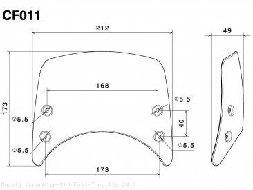 Low Height Aluminum Headlight Fairing by Rizoma Ducati / Scrambler 800 Full Throttle / 2016