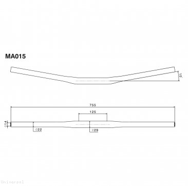 Rizoma DRAG BAR Handlebars Universal