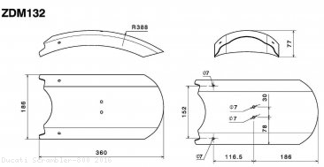 Aluminum Rear Fender by Rizoma Ducati / Scrambler 800 / 2016