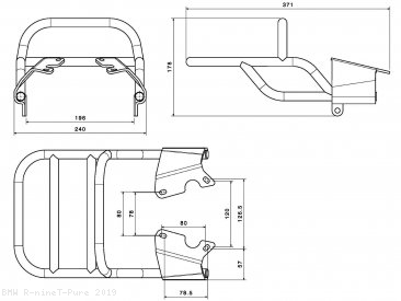 Rear Bag Support Rack by Rizoma BMW / R nineT Pure / 2019