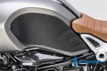 Carbon Fiber Side Tank Cover by Ilmberger Carbon BMW / R nineT Racer / 2017