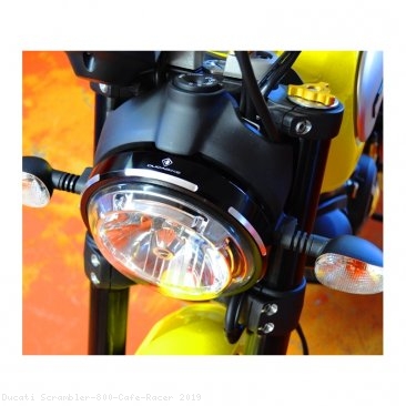 Billet Aluminum Headlight Trim Ring by Ducabike Ducati / Scrambler 800 Cafe Racer / 2019