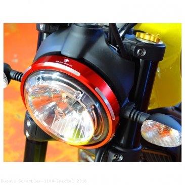 Billet Aluminum Headlight Trim Ring by Ducabike Ducati / Scrambler 1100 Special / 2018