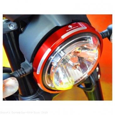 Billet Aluminum Headlight Trim Ring by Ducabike Ducati / Scrambler 800 Icon / 2019