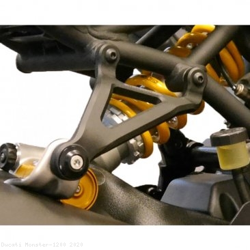 Exhaust Hanger Bracket with Passenger Peg Blockoff by Evotech Performance Ducati / Monster 1200 / 2020