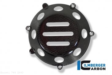 Carbon Fiber Perforated Dry Clutch Cover by Ilmberger Carbon Ducati / 749 / 2003