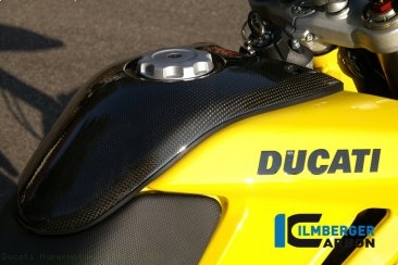 Carbon Fiber Center Tank Cover by Ilmberger Carbon Ducati / Hypermotard 1100 S / 2008