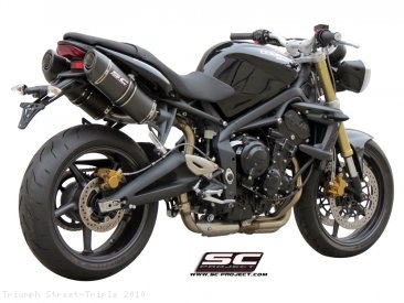 Oval High Mount Exhaust by SC-Project Triumph / Street Triple / 2010