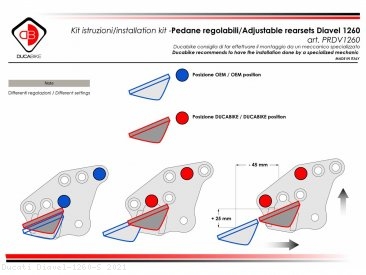 Adjustable Rearsets by Ducabike Ducati / Diavel 1260 S / 2021