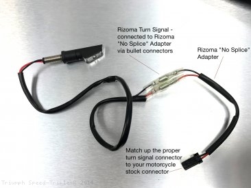 EE082H Turn Signal "No Cut" Cable Connector Kit by Rizoma Triumph / Speed Triple R / 2014