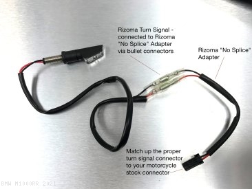 Turn Signal "No Cut" Cable Connector Kit by Rizoma BMW / M1000RR / 2021