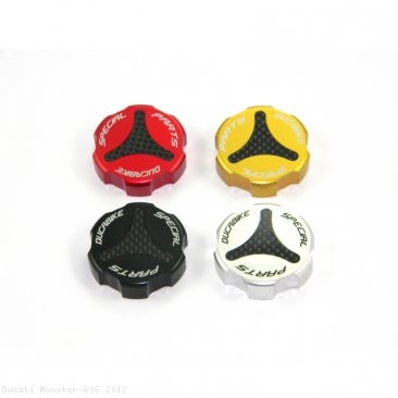 Carbon Inlay Rear Brake Fluid Tank Cap by Ducabike Ducati / Monster 696 / 2012