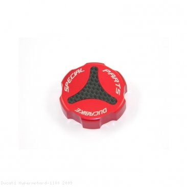 Carbon Inlay Rear Brake Fluid Tank Cap by Ducabike Ducati / Hypermotard 1100 / 2009