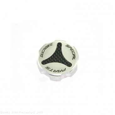 Carbon Inlay Rear Brake Fluid Tank Cap by Ducabike Ducati / 1199 Panigale S / 2013