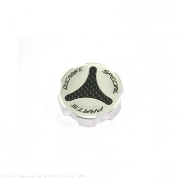 Carbon Inlay Rear Brake Fluid Tank Cap by Ducabike Ducati / Hypermotard 1100 EVO SP / 2011