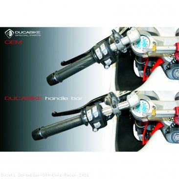 Adjustable Clipon Bar Tube Set by Ducabike Ducati / Scrambler 800 Cafe Racer / 2021