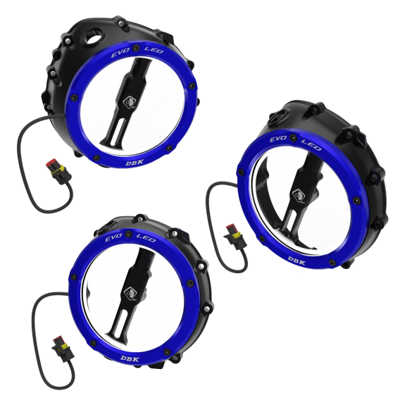 LED EVO Clear Clutch Cover Oil Bath by DBK Special Parts