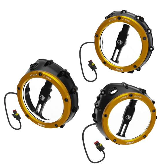LED EVO Clear Clutch Cover Oil Bath by DBK Special Parts