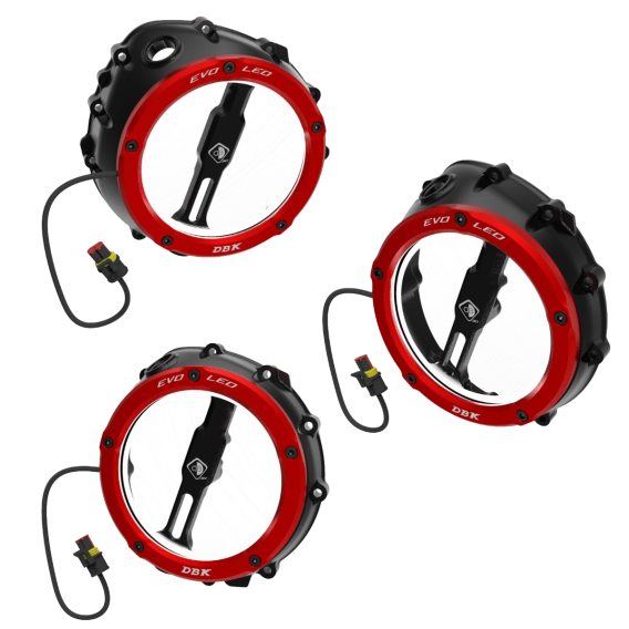 LED EVO Clear Clutch Cover Oil Bath by DBK Special Parts