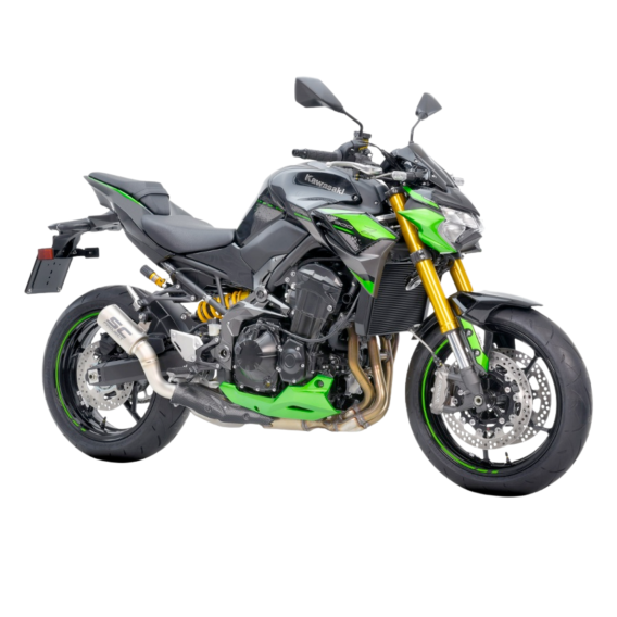 Kawasaki Z900 CR-T Slip-on Exhaust with Titanium Mesh Outlet by SC-Project