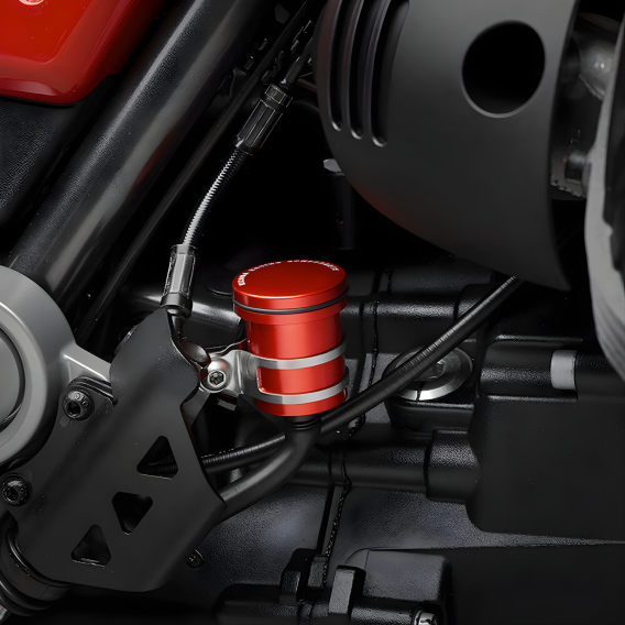 Rizoma Universal Fit Fluid Tank Size 15 Red Ducati