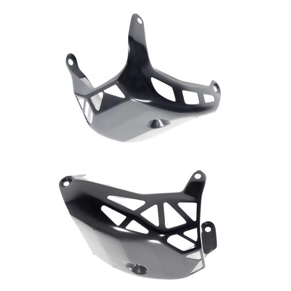 Ducati Multistrada V4 Carbon Fiber Engine Skid Plate Bellypan by Ilmberger Carbon