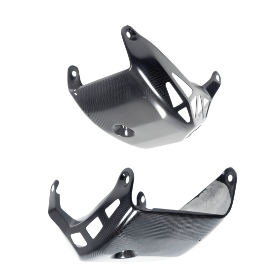 Ducati Multistrada V4 Carbon Fiber Engine Skid Plate Bellypan by Ilmberger Carbon