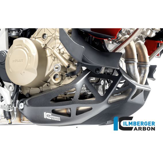 Ducati Multistrada V4 Carbon Fiber Engine Skid Plate Bellypan by Ilmberger Carbon