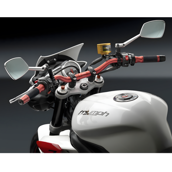 Universal Sport Line Billet Aluminum Open End Grips by Rizoma GR205R RED