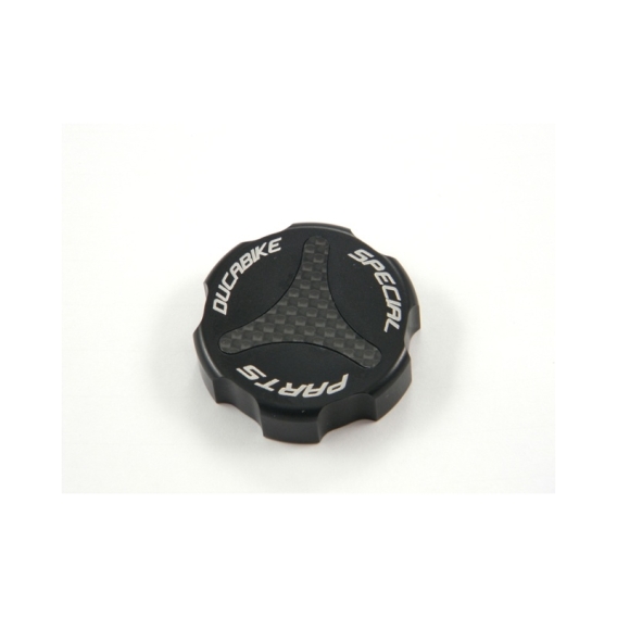 Carbon Inlay Rear Brake Fluid Tank Cap by Ducabike