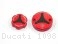 Carbon Inlay Front Brake and Clutch Fluid Tank Cap Set by Ducabike Ducati / 1098 / 2007